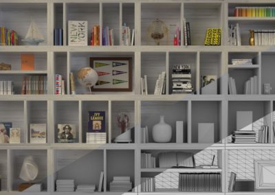 3D CGI Bookcase